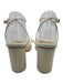 Loeffler Randall Shoe Size 9.5 Cream White open toe Pleated Crystals Pumps Cream White / 9.5