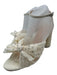 Loeffler Randall Shoe Size 9.5 Cream White open toe Pleated Crystals Pumps Cream White / 9.5