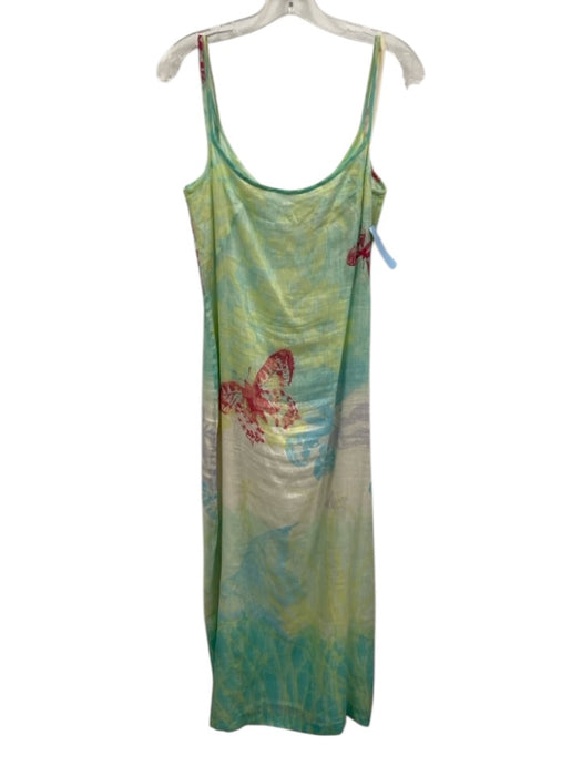 Helena Sorel Size S Blue, Green, Pink Butterfly Gradient Maxi Dress Blue, Green, Pink / S