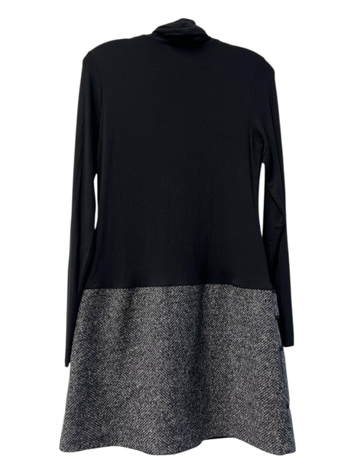 Bailey 44 Size Est Small Black & Gray No Fabric Tag Turtle Neck Drop Waist Dress Black & Gray / Est Small