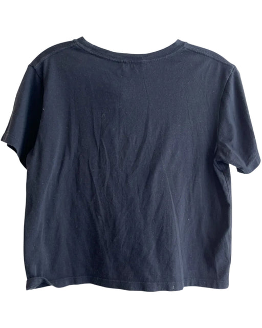 Athleta Size XS Black Cotton Blend T Shirt Text Short Sleeve Cropped Top Black / XS