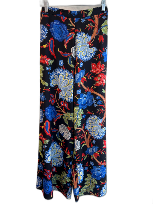 Alice + Olivia Size Est 0 Black & Multi Polyester High Rise Zip Back Pants Black & Multi / Est 0