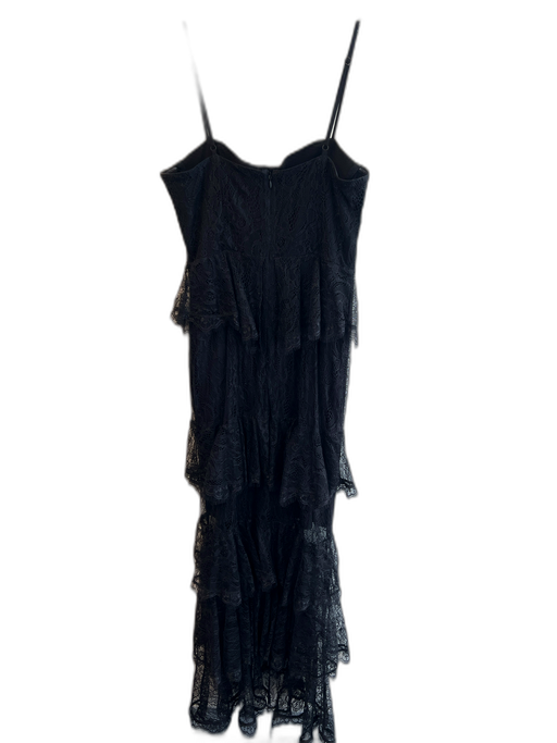 Majorelle Size M Black Nylon Cupped Spaghetti Strap Lace Overlay Dress Black / M
