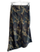 Alice + Olivia Size 0 Green Polyester Camo Back Zip Side Slit Midi Skirt Green / 0