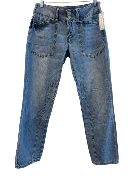 Pilcro Size 25 Med Light Wash Cotton Blend Low Rise Zip Fly Tapered Jeans Med Light Wash / 25