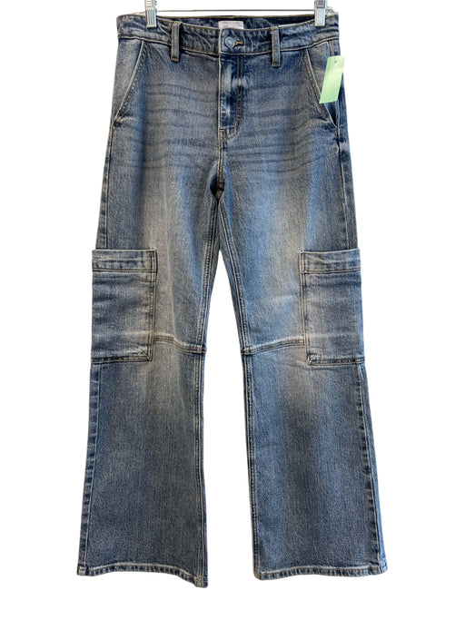 KanCan Size 25 Mid Light Wash Cotton Mid Rise Pockets Zip Fly Wide Leg Jeans Mid Light Wash / 25