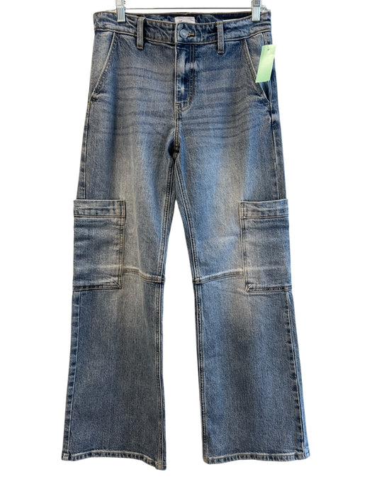 KanCan Size 25 Mid Light Wash Cotton Mid Rise Pockets Zip Fly Wide Leg Jeans Mid Light Wash / 25