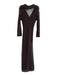 A.L.C. Size XS Brown Cotton V Neck Half Lined Open Knit Long Sleeve Dress Brown / XS