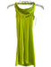 Lululemon Size 6 Neon Yellow Nylon Open Back Sleeveless pleats Knee length Dress Neon Yellow / 6