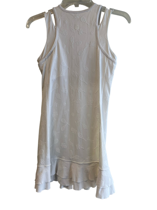 Lily Pulitzer Size XS White Nylon Blend Sleeveless Scoop Neck Front Zip Dress White / XS