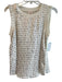 Cinq a Sept Size XS White & Black Viscose Sleeveless Round Neck Words Top White & Black / XS