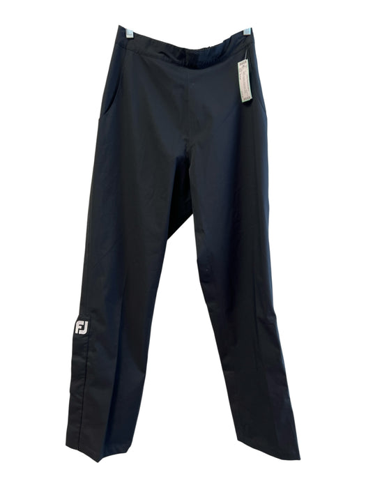 FJ Size Small Black Polyester Stretch Back Side Pocket Flat Front Pants Black / Small