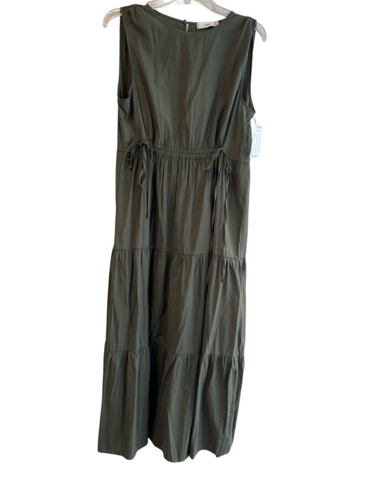 MNG Size Small Army Green Polyester Sleeveless Tiered Maxi Dress Army Green / Small