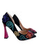 Betsey Johnson Shoe Size 7 Black & Multi Beaded shapes Pointed High Heel Shoes Black & Multi / 7