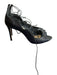 Alexandre Birman Shoe Size 8 Black Python & Leather Lace Up High Heel Shoes Black / 8