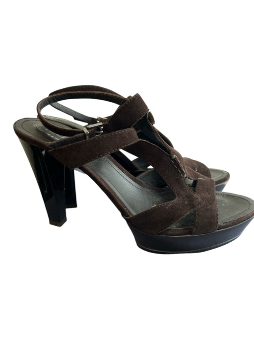 Tods Shoe Size 38 Brown Suede Platform High Heel Open Toe & Heel Sandal Shoes Brown / 38