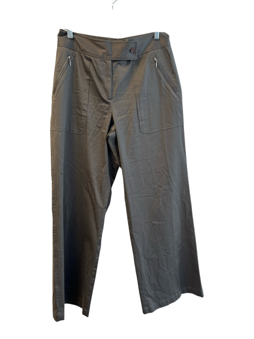 Yansi Fugel Size 8 Green No Fabric Tag Collared Button Up Cropped Cargo Pant Set Green / 8