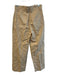 Vince Size 6 Tan Linen & Cotton High Rise Belt Loops Wide Straight Pants Tan / 6