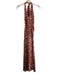 Diane Von Furstenberg Size 4 Burnt Orange Viscose Blend Halter Top V Neck Dress Burnt Orange / 4