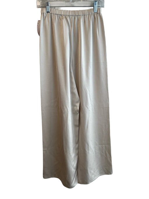Jenni Kayne Size XS Ivory Rayon Elastic Waist High Rise Solid Color Pants Ivory / XS