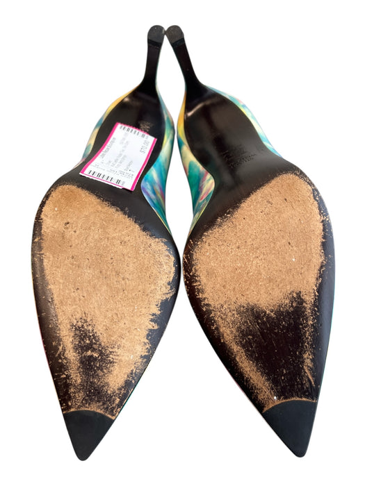 Stuart Weitzman Shoe Size 7 Multi Leather Pointed Toe Tie Dye Pump Shoes Multi / 7