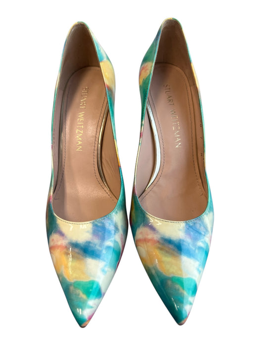 Stuart Weitzman Shoe Size 7 Multi Leather Pointed Toe Tie Dye Pump Shoes Multi / 7