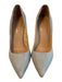 L.A.M.B. Shoe Size Est 7.5 Grey Cork Mixed Material Painted Pointed Toe Heels Grey / Est 7.5