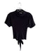 Musier Paris Size 40 Black Cotton Ribbed High Neck Short Sleeve High Neck Top Black / 40