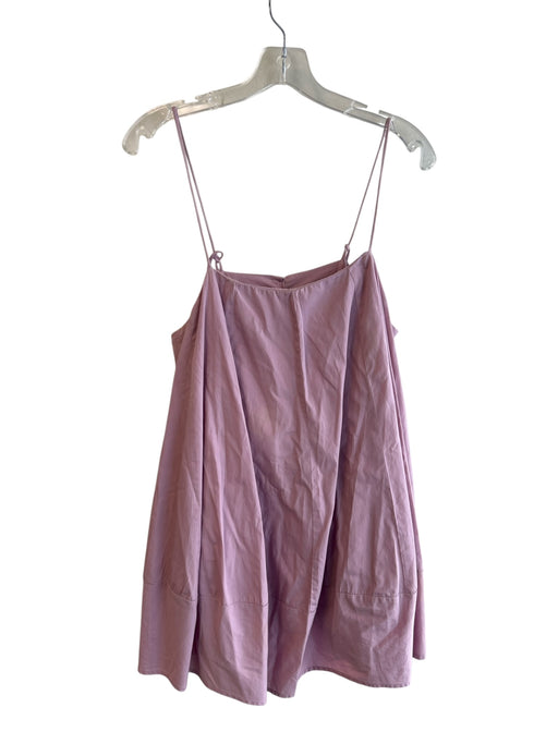 Free People Size S Purple Cotton Spaghetti Strap Button Back pocket Dress Purple / S