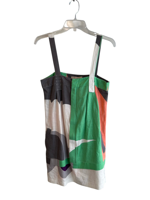 See By Chloe Size 4 Multi Linen & Cotton Hidden Zipper & Closure Dress Multi / 4