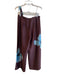 Zara Size M Brown & Blue Polyester One Shoulder Floral Print Wide Leg Pant Set Brown & Blue / M