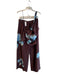 Zara Size M Brown & Blue Polyester One Shoulder Floral Print Wide Leg Pant Set Brown & Blue / M