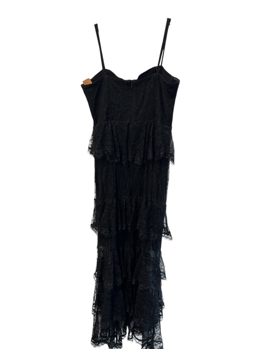 Majorelle Size M Black Nylon Lace Spaghetti Strap Bra Detail Maxi Dress Black / M