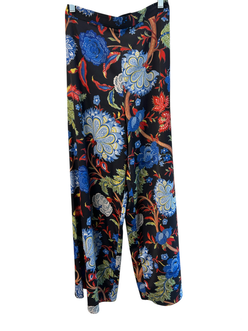 Alice & Olivia Size Est S Black Multi Polyester Abstract Back Zip Wide Leg Pants Black Multi / Est S