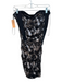 Nicole Miller Size 4 Black Multi Nylon Blend Sequin Ruched Strapless Mini Dress Black Multi / 4