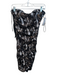 Nicole Miller Size 4 Black Multi Nylon Blend Sequin Ruched Strapless Mini Dress Black Multi / 4