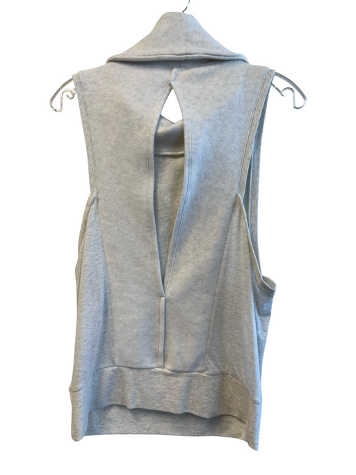 Alo Size Est S Light Gray No Fabric Tag Sleeveless solid color Hooded Sweater Light Gray / Est S