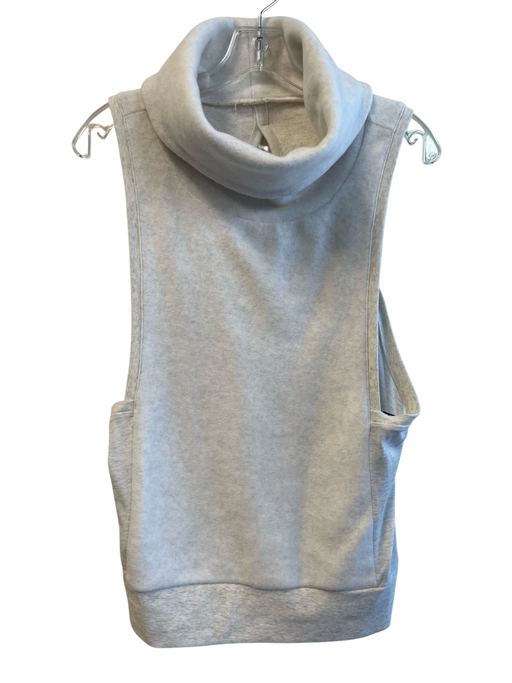 Alo Size Est S Light Gray No Fabric Tag Sleeveless solid color Hooded Sweater Light Gray / Est S