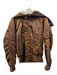 Mother Size L Brown Nylon & Polyester Button & Zip Hood Long Sleeve Lined Coat Brown / L