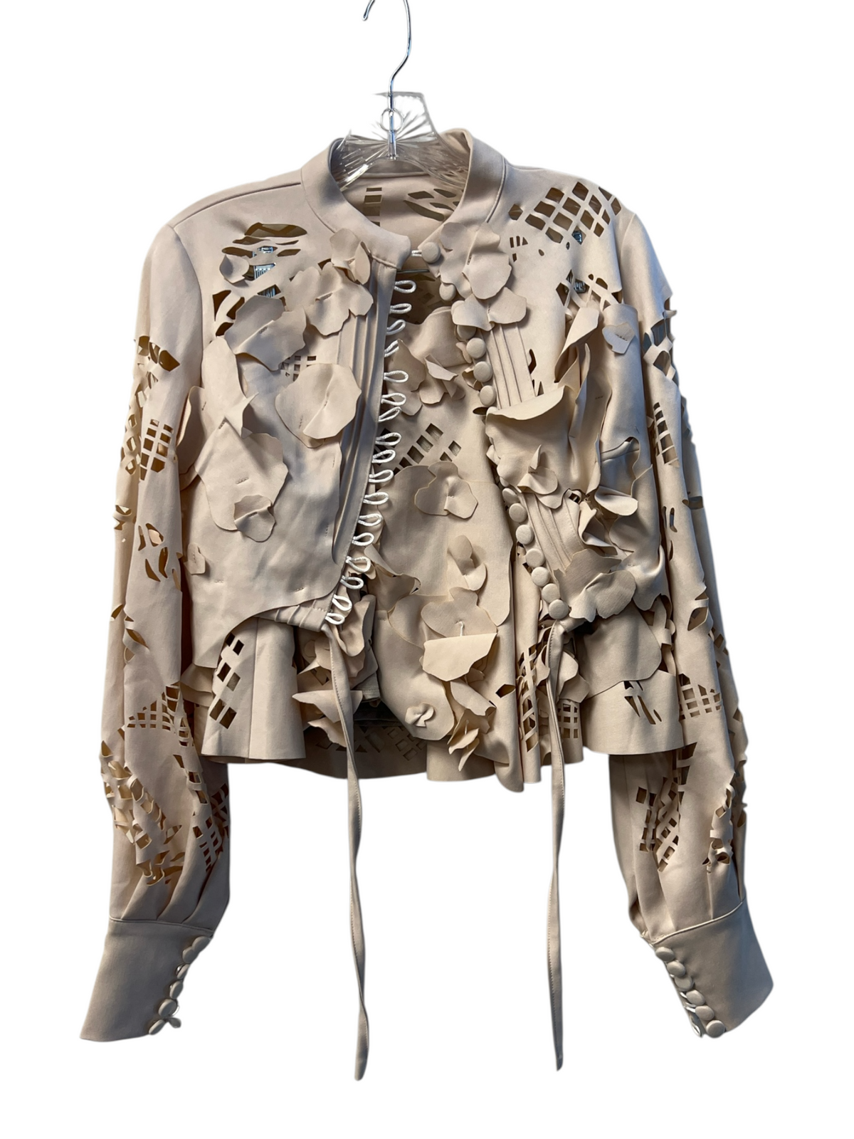 Morange Size Est S Beige No Fabric Tag Cut Out Button Down Above Knee ...