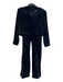 Gilner Farrar Size S Black Polyester Velvet Blazer High Rise Wide Leg Pant Set Black / S