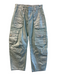 We The Free Size 26 Light Blue Cotton Coated Shimmer High Rise Barrel Jeans Light Blue / 26