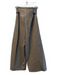 Tibi Size 4 Gray Faux Leather High Ruffle Neck Waist tie Side Pocket Pants Gray / 4