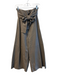 Tibi Size 4 Gray Faux Leather High Ruffle Neck Waist tie Side Pocket Pants Gray / 4