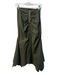 Tanya Taylor Size 2 Green Cotton Back Zip Gathered Drawstring Mermaid Skirt Green / 2