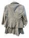 Apriori Size 6 Ivory & Gray Polyester Blazer Stripes Side Zip Flare Skirt Set Ivory & Gray / 6