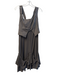 2026 Size 4 Gray Polyester Blend Square Neck Button Front Cross Over Dress Gray / 4