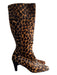Lilly Pulitzer Shoe Size 7 Brown & Amber Leather Calf Hair Giraffe Boots Brown & Amber / 7
