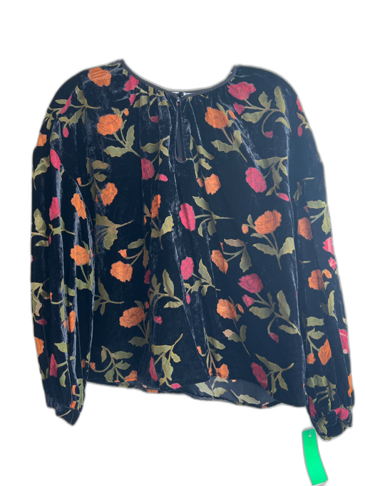 & Other Stories Size Small Black, Red & Green Viscose & Polyamide Velvet Top Black, Red & Green / Small