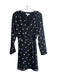 & Other Stories Size Small Navy blue & gold Polyester Leaf Applique Wrap Dress Navy blue & gold / Small